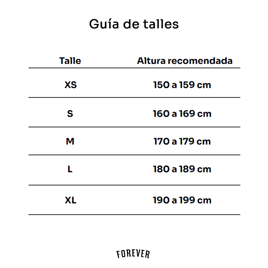 Tabla de talles Sport TT